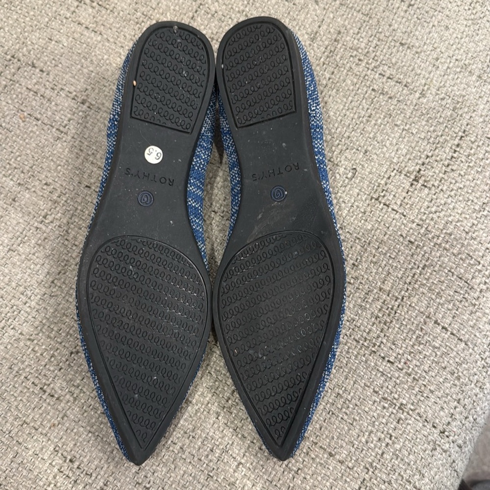 Rothy’s Original The Point in Indigo Heather Size 6.5 NIB - Picture 7 of 7